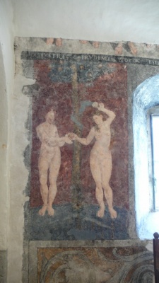 Esglesia Unha, detall pinturas 