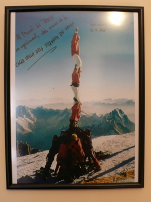 Mont Blanc. Colla vella xiquets Valls